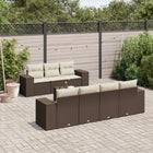 Loungeset 8-delig poly rattan bruin