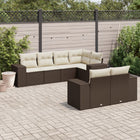 Loungeset 7-delig poly rattan bruin