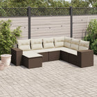 Loungeset 7-delig poly rattan bruin