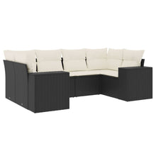6-Delige Loungeset Met Kussens Poly Rattan Zwart
