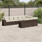 Loungeset 10-delig poly rattan bruin