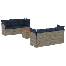 7-Delige Loungeset Met Kussens Poly Rattan
