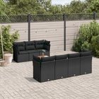 8-piece Lounge Set with Cushions Polyrattan Black