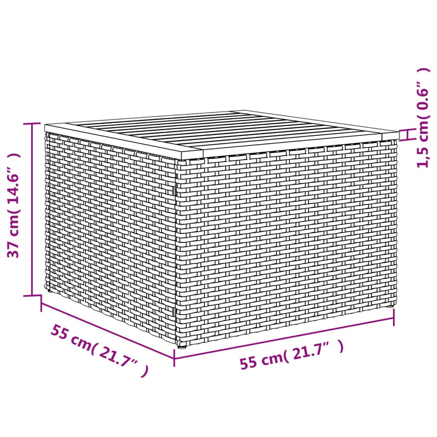 8-Delige Loungeset Met Kussens Poly Rattan Grijs