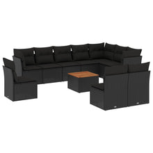 11-Delige Tuinset Met Kussens Poly Rattan Beige