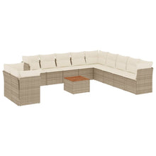 12-Delige Loungeset Met Kussens Poly Rattan Beige