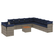12-Delige Loungeset Met Kussens Poly Rattan