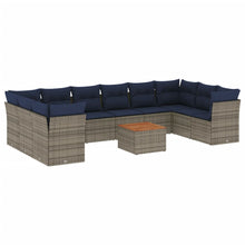 1 Loungeset Met Kussens Poly Rattan
