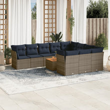 1 Loungeset Met Kussens Poly Rattan