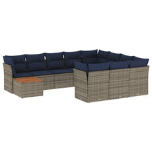 1 Loungeset Met Kussens Poly Rattan