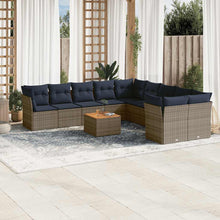 1 Loungeset Met Kussens Poly Rattan