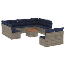 12-Delige Loungeset Met Kussens Poly Rattan