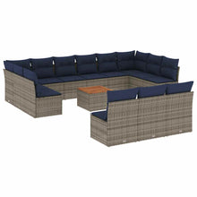 14-Delige Loungeset Met Kussens Poly Rattan