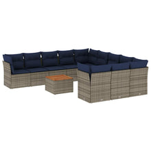 12-Delige Loungeset Met Kussens Poly Rattan