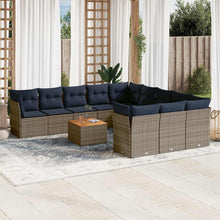 12-Delige Loungeset Met Kussens Poly Rattan