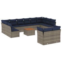 13-Delige Loungeset Met Kussens Poly Rattan