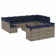 14-Delige Loungeset Met Kussens Poly Rattan