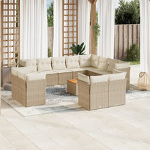13-Delige Loungeset Met Kussens Poly Rattan Beige