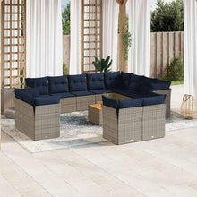 13-Delige Loungeset Met Kussens Poly Rattan
