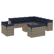 14-Delige Loungeset Met Kussens Poly Rattan