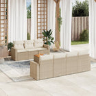 8-Delige Loungeset Met Kussens Poly Rattan Beige