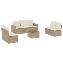 8-Delige Loungeset Met Kussens Poly Rattan Beige
