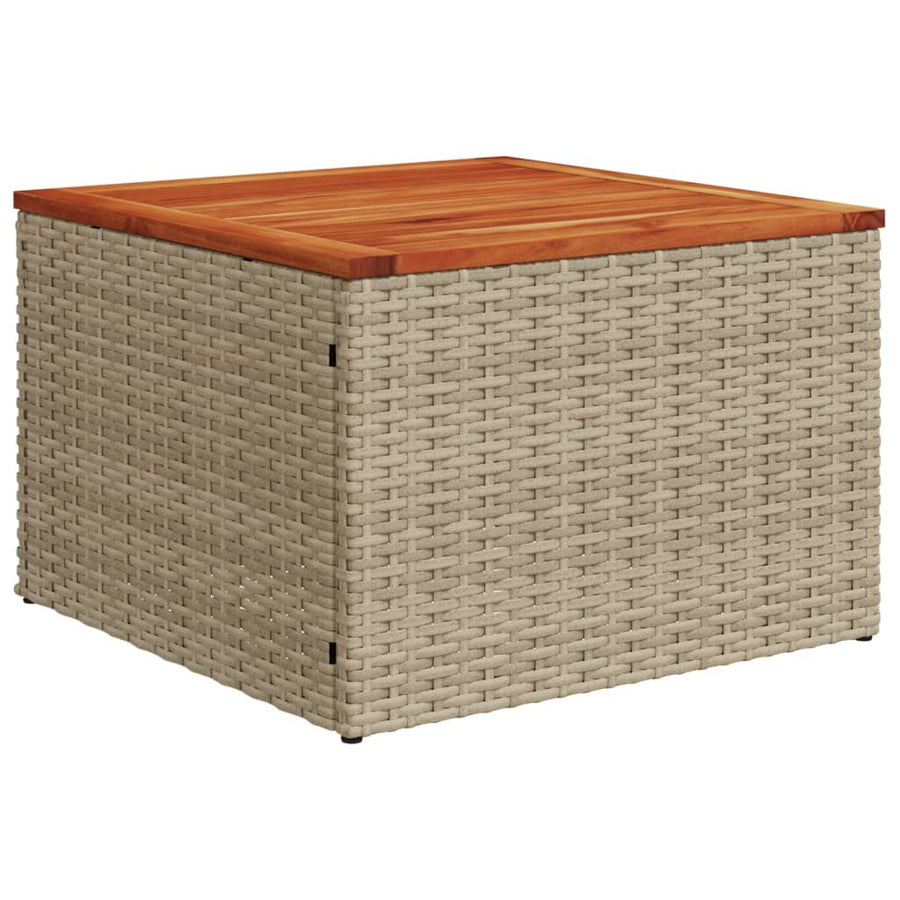 11-Delige Tuinset Met Kussens Poly Rattan Beige