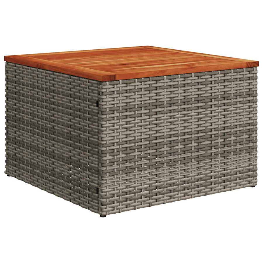 14-delige tuinbankset met kussens, grijs polyrotan