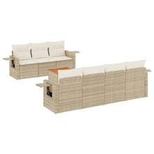 8-Delige Loungeset Met Kussens Poly Rattan Beige