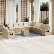 Loungeset 12-delig poly rattan beige