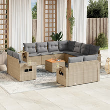 12-Delige Loungeset Met Kussens Poly Rattan Gemengd Beige
