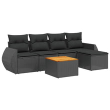 6-Delige Loungeset Met Kussens Poly Rattan