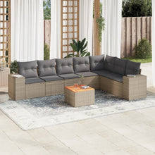 8-Delige Loungeset Met Kussens Poly Rattan Beige