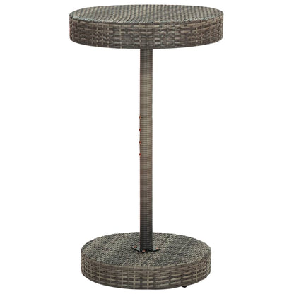 3-delige Tuinbarset met kussens poly rattan grijs