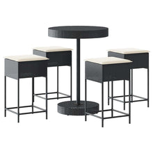 5-Delige Tuinbarset Met Kussens Poly Rattan 4