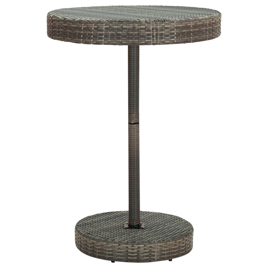 5-delige Tuinbarset met kussens poly rattan grijs