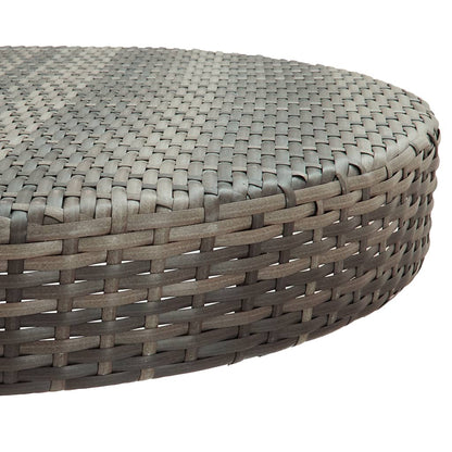 5-delige Tuinbarset met kussens poly rattan grijs