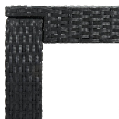 3-Delige Tuinbarset Met Kussens Poly Rattan Zwart