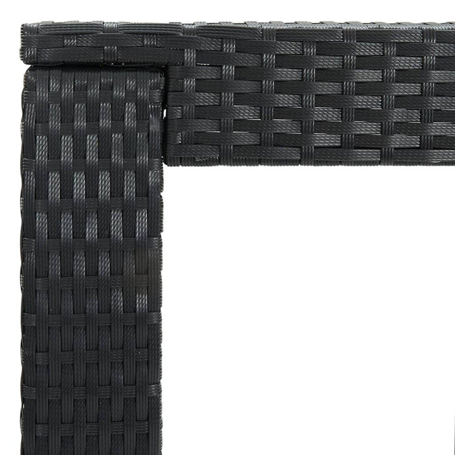 3-Delige Tuinbarset Met Kussens Poly Rattan Zwart