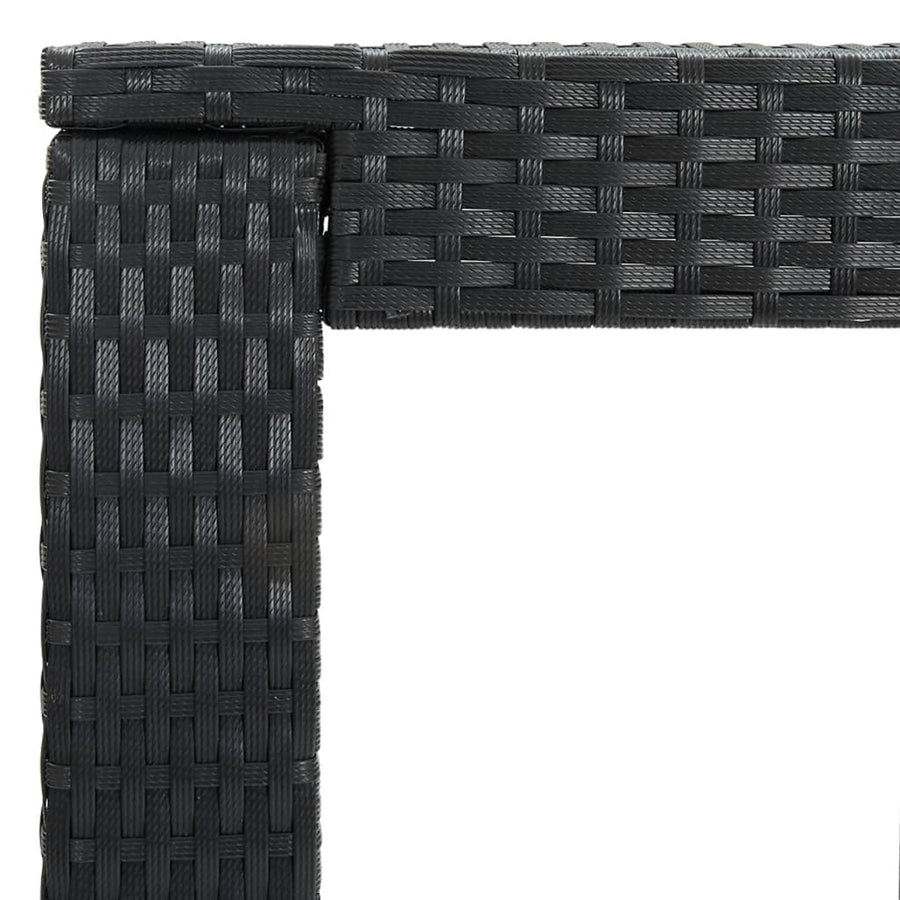5-Delige Tuinbarset Met Kussens Poly Rattan Zwart