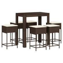 7-Delige Tuinbarset Met Kussens Poly Rattan 6