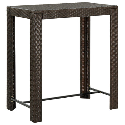 7-Delige Tuinbarset Met Kussens Poly Rattan 6