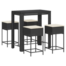 5-Delige Tuinbarset Met Kussens Poly Rattan 4