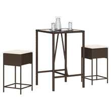 3-Delige Tuinbarset Met Kussens Poly Rattan 2