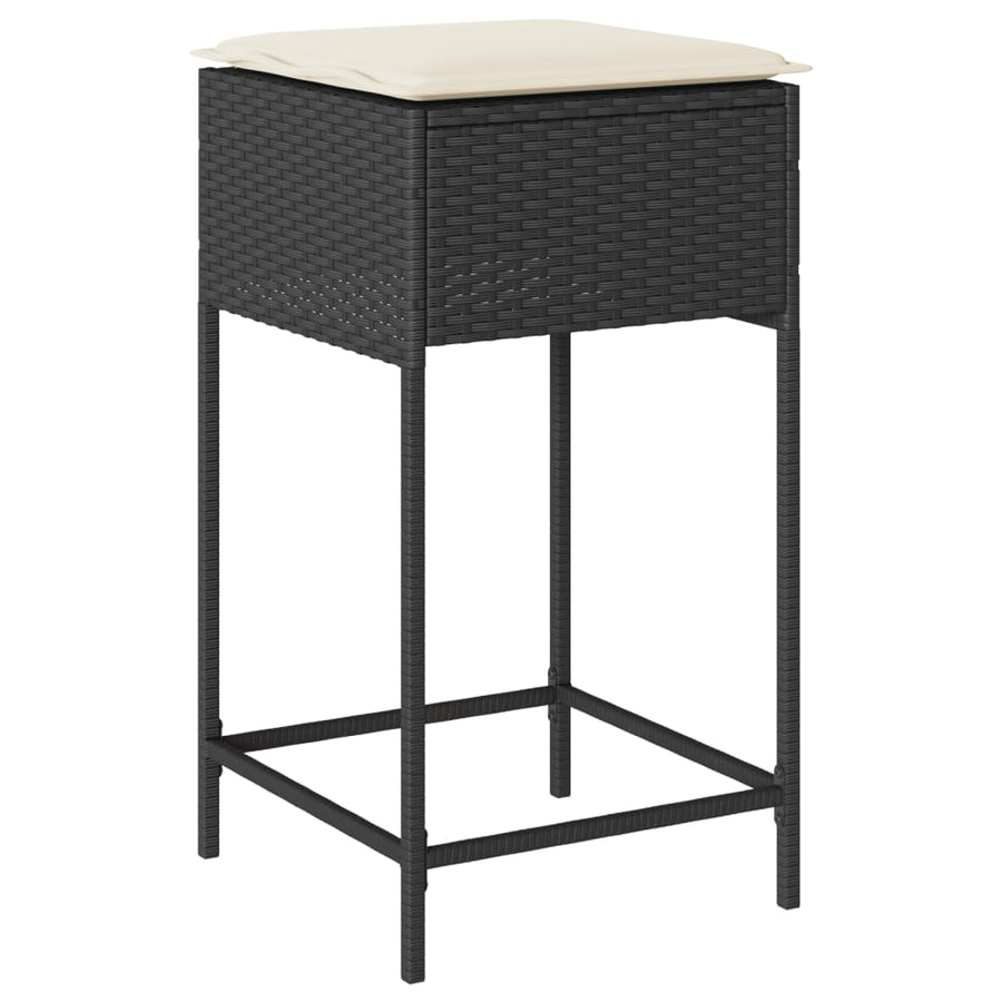 3-Delige Tuinbarset Met Kussens Poly Rattan 2