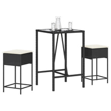 3-Delige Tuinbarset Met Kussens Poly Rattan 2