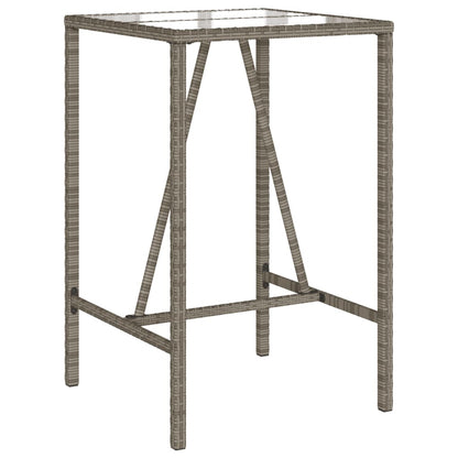 5-Delige Tuinbarset Met Kussens Poly Rattan 4 70 x 70 x 110 cm Grijs