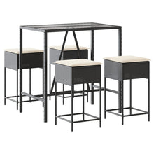 5-Delige Tuinbarset Met Kussens Poly Rattan 4