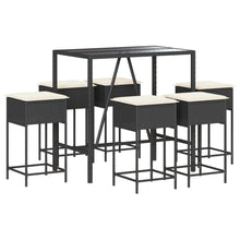 7-Delige Tuinbarset Met Kussens Poly Rattan 6