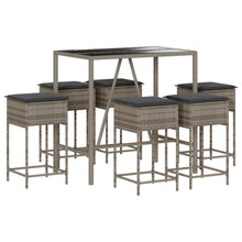 7-Delige Tuinbarset Met Kussens Poly Rattan 6